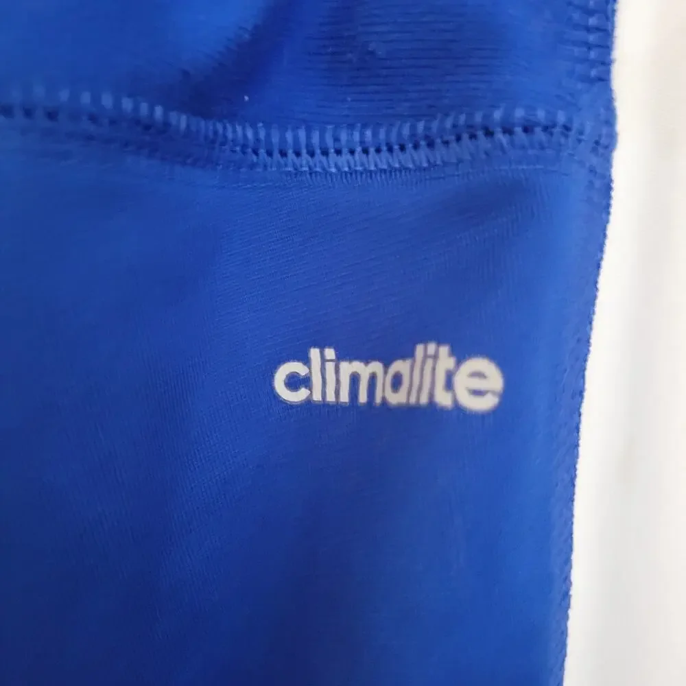 Adidas‎ Climaite Jogger Size Medium Blue with white leg stripe.